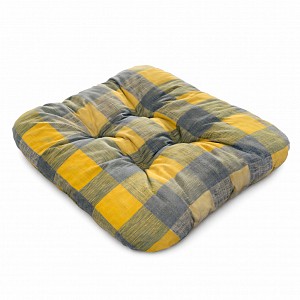 Sedák s provázky 40x40 Žluto-šedá kostka