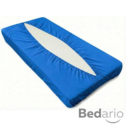 Jersey prostěradlo obálkového střihu 90x200 královská modrá