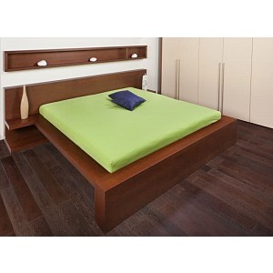 Jersey prostěradlo obálkového střihu 90x200 pistáciová