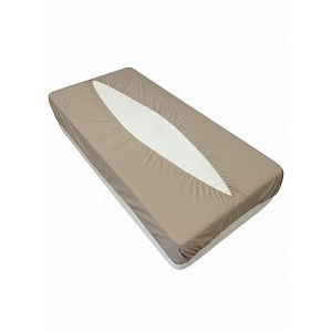 Jersey prostěradlo obálkového střihu 90x200 ořechová