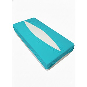 Jersey prostěradlo obálkového střihu 90x200 tyrkysová