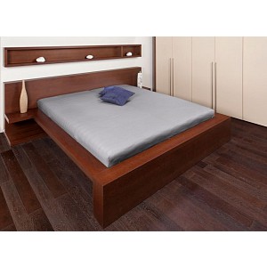 Jersey prostěradlo obálkového střihu 90x200 šedá