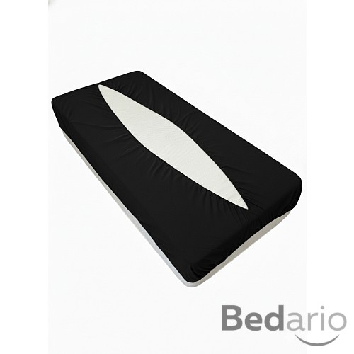 Jersey prostěradlo obálkového střihu 90x200 černá