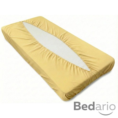 Jersey prostěradlo obálkového střihu 80x200 banánová