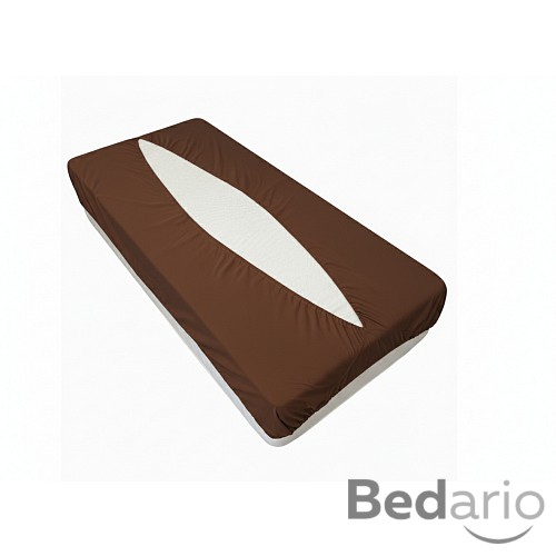 Jersey prostěradlo obálkového střihu 80x200 tmavě hnědá