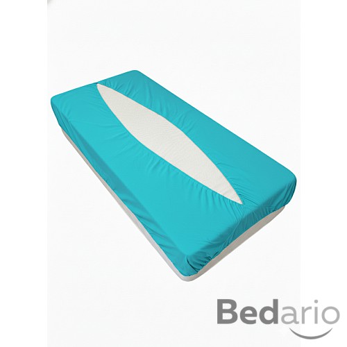 Jersey prostěradlo obálkového střihu 80x200 tyrkysová