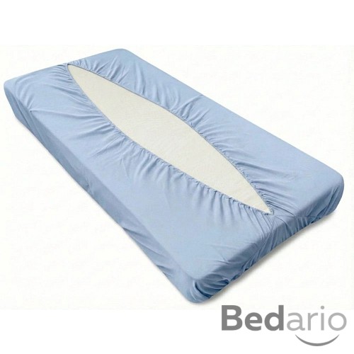 Jersey prostěradlo obálkového střihu 100x200 ocelově modrá