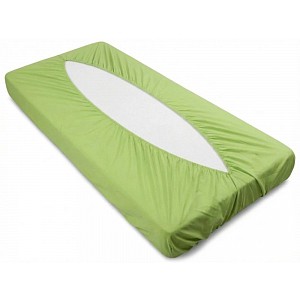 Jersey prostěradlo obálkového střihu 100x200 pistáciová
