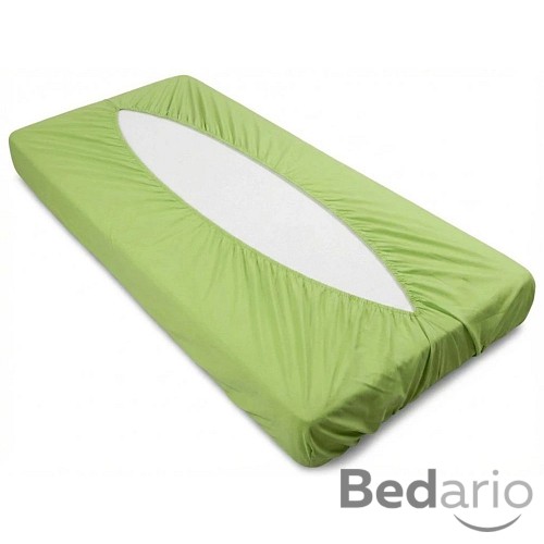 Jersey prostěradlo obálkového střihu 100x200 pistáciová