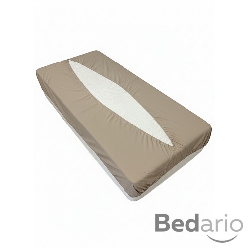 Jersey prostěradlo obálkového střihu 100x200 ořechová