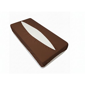 Jersey prostěradlo obálkového střihu 100x200 tmavě hnědá