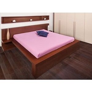 Jersey prostěradlo obálkového střihu 100x200 světle růžová