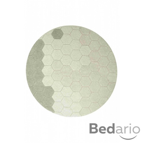 Dětský kusový koberec Honeycomb Blue Sage kruh 140x140