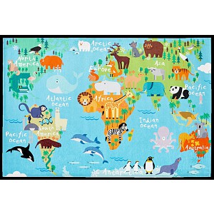 Dětský kusový koberec Torino kids 233 WORLD MAP 80x120