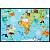 Dětský kusový koberec Torino kids 233 WORLD MAP 160x230