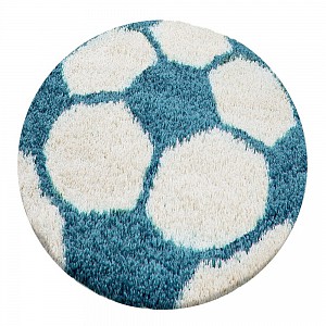 Dětský kusový koberec Fun 6001 Tyrkys 100x100 (průměr) kruh