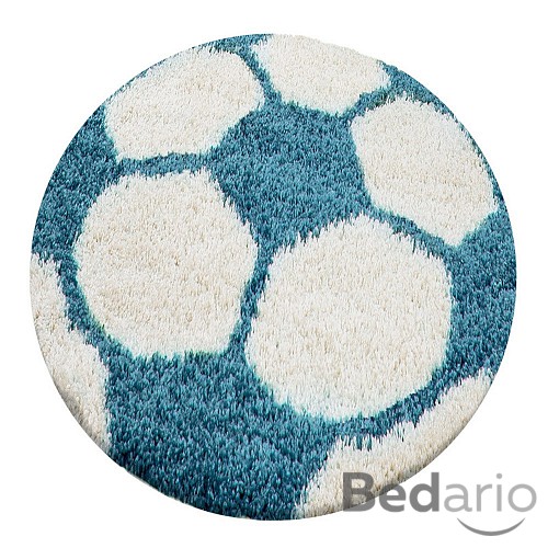 Dětský kusový koberec Fun 6001 Tyrkys 100x100 (průměr) kruh