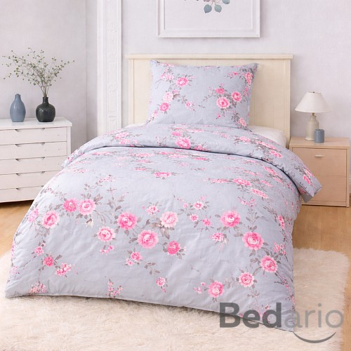 Krepové povlečení ECONOMY 140x200+70x90 Rose grey