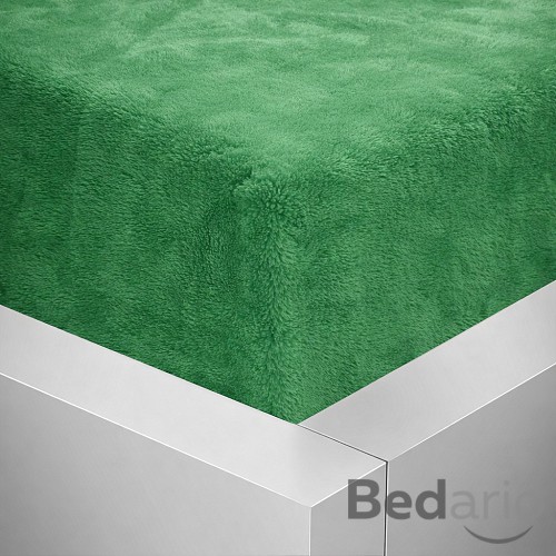 Mikroplyšové prostěradlo 180x200 Elegance - Tmavě zelená