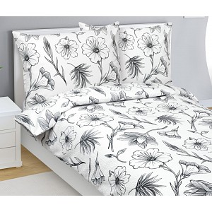 Krepové povlečení Deluxe 140x200+70x90 Ibišek