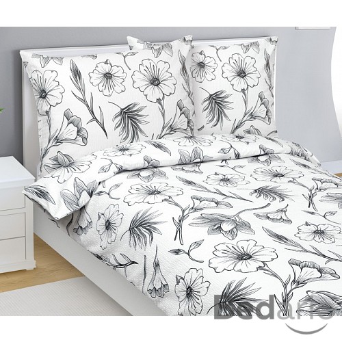 Krepové povlečení Deluxe 140x200+70x90 Ibišek