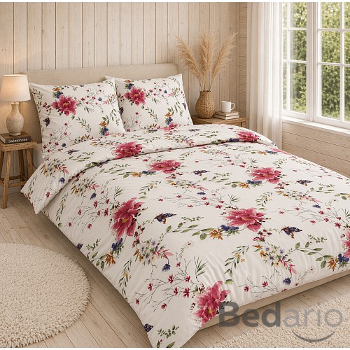 Bavlněné povlečení Deluxe 140x200+70x90 Gerbery