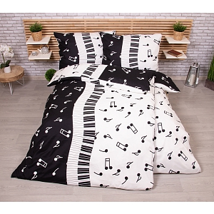 Zvýhodněná sada Microtop povlečení na dvě lůžka 140x200+70x90 Noty