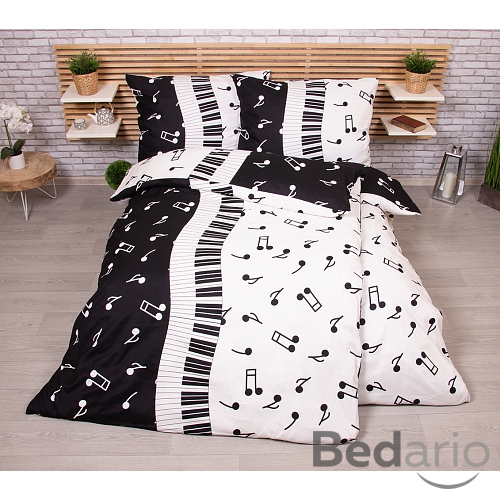 Zvýhodněná sada Microtop povlečení na dvě lůžka 140x200+70x90 Noty