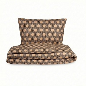 Saténové povlečení LUXURY COLLECTION 140x200+70x90 CARERO béžové