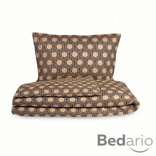 Saténové povlečení LUXURY COLLECTION 140x200+70x90 CARERO béžové