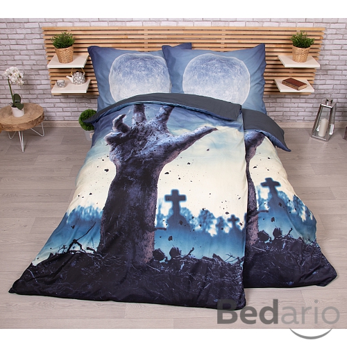 Zvýhodněná sada 3D povlečení na dvě lůžka 140x200+70x90 Zombie