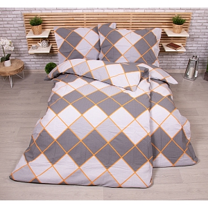 Zvýhodněná sada krepového povlečení na dvě klasická lůžka Deluxe - Káry tmavě šedé