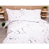 Zvýhodněná sada krepového povlečení na dvě klasická lůžka Deluxe - Mramor bílý