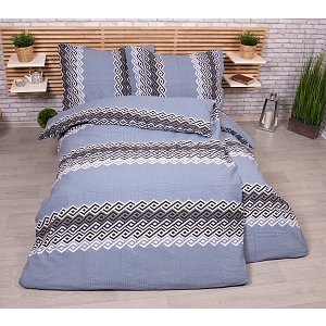 Zvýhodněná sada krepového povlečení na dvě klasická lůžka Deluxe - Blue crossing