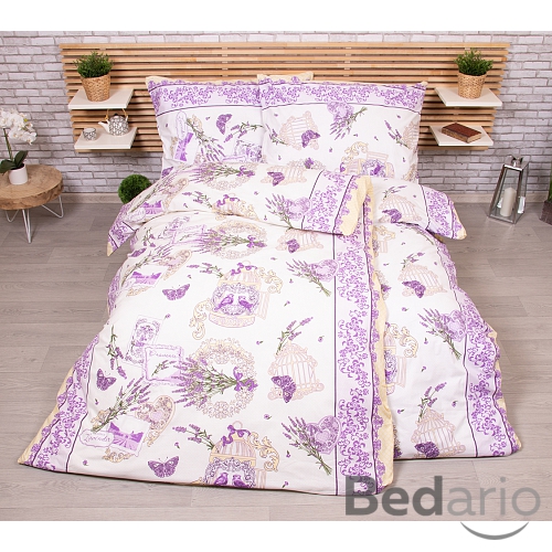 Zvýhodněná sada RANFORCE Bavlněného povlečení na dvě klasická lůžka - Levandule