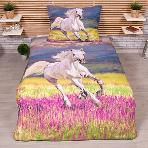 3D povlečení 140x200+70x90 Happy horse