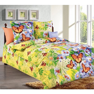 Bavlněné povlečení MOTÝLCI V ZAHRADĚ 140x200+70x90