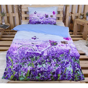 3D povlečení 140x200+70x90 Violet Garden