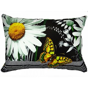 Bavlněný povlak Kopretiny Černé 50x70