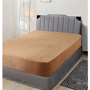 Mikroplyšové prostěradlo 180x200 Elegance - Karamelová