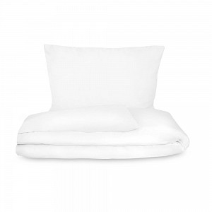 Saténové prodloužené povlečení LUXURY COLLECTION 140x220+70x90cm bílé