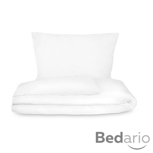 Saténové prodloužené povlečení LUXURY COLLECTION 140x220+70x90cm bílé