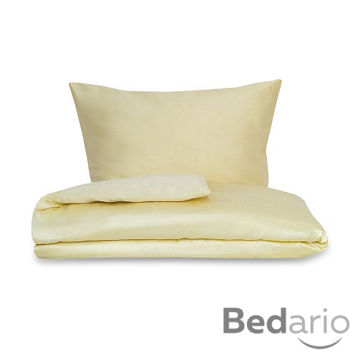 Saténové francouzské povlečení LUXURY COLLECTION 220x200+2x70x90cm smetanové