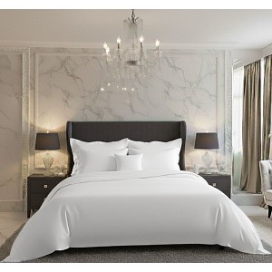 Saténové francouzské povlečení LUXURY COLLECTION 220x200+2x70x90cm bílé