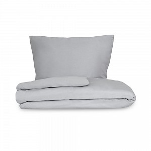 Saténové prodloužené povlečení LUXURY COLLECTION 140x220+70x90cm světle šedé