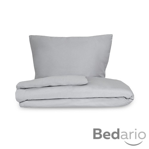 Saténové prodloužené povlečení LUXURY COLLECTION 140x220+70x90cm světle šedé