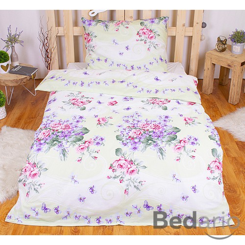 Bavlněné francouzské povlečení FIALKA 220x200+2x70x90