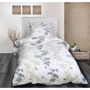 Saténové prodloužené povlečení LUXURY COLLECTION 140x220+70x90cm Joana bílá