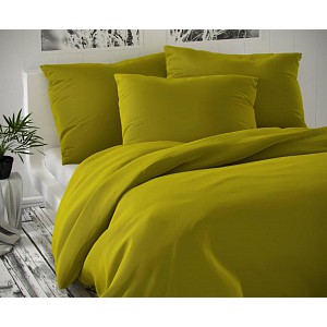 Saténové francouzské povlečení LUXURY COLLECTION 220x200+2x70x90cm olivové