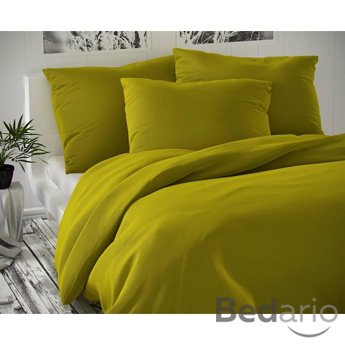 Saténové francouzské povlečení LUXURY COLLECTION 220x200+2x70x90cm olivové
